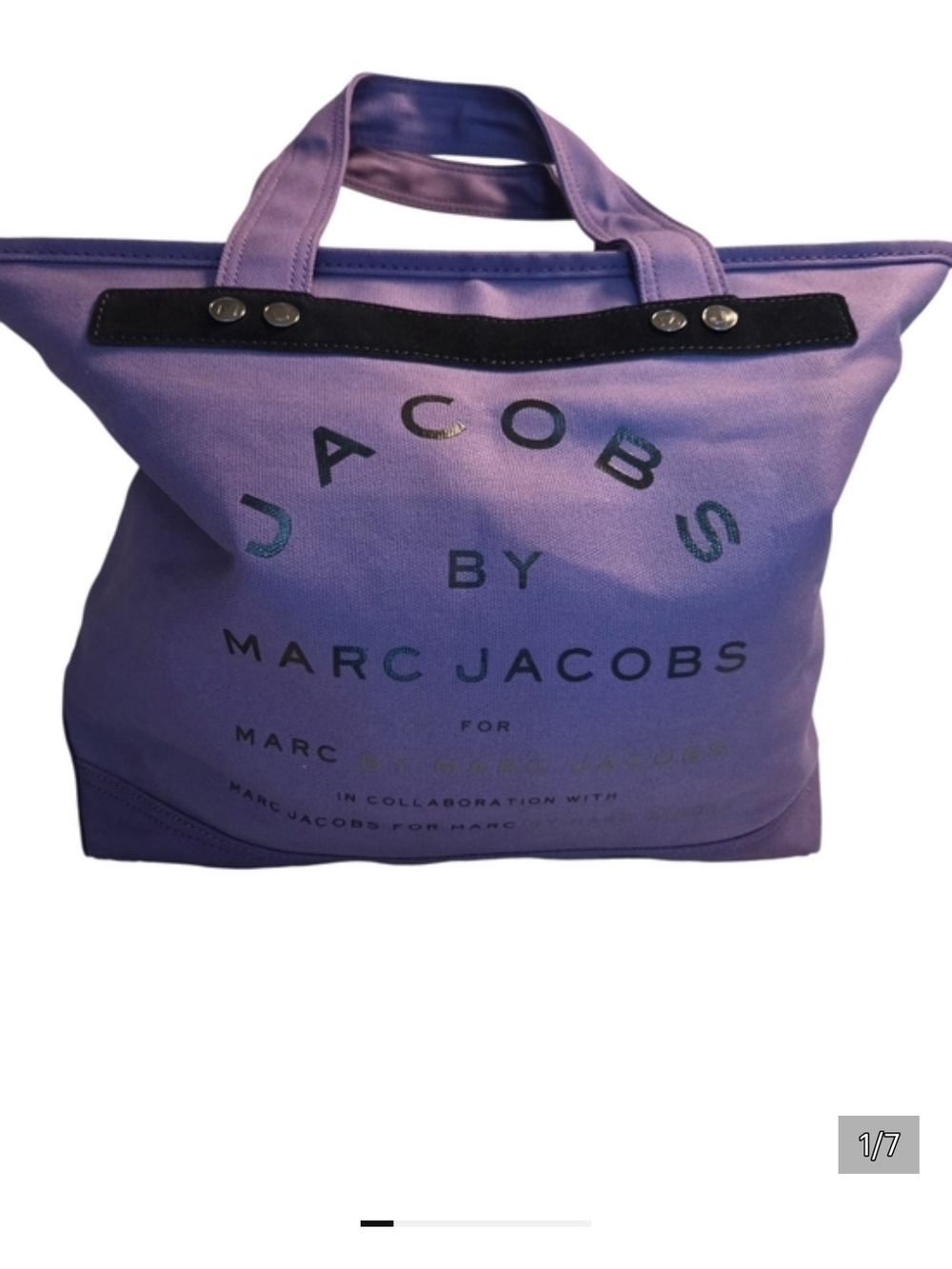 Marc Jacobs Lavender Canvas Tote Bag